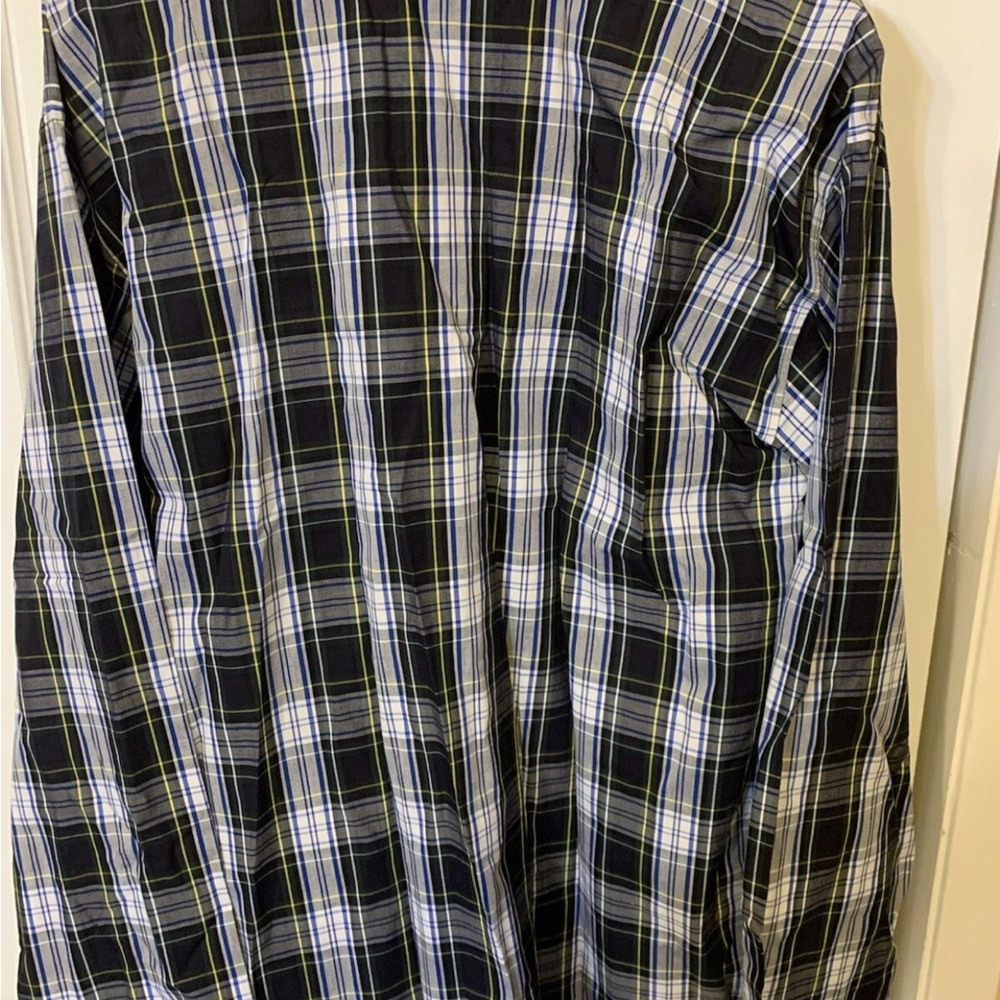 Polo by Ralph Lauren Men's Sz L Navy and White Plaid‎ Shirt sleepwear pajama top - Picture 5 of 5